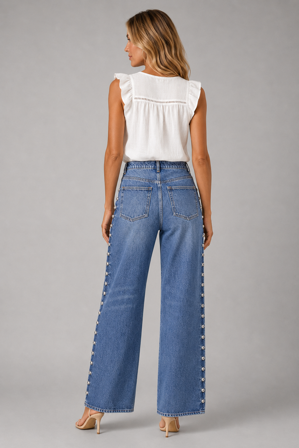 STRAIGHT-LEG DENIM JEANS